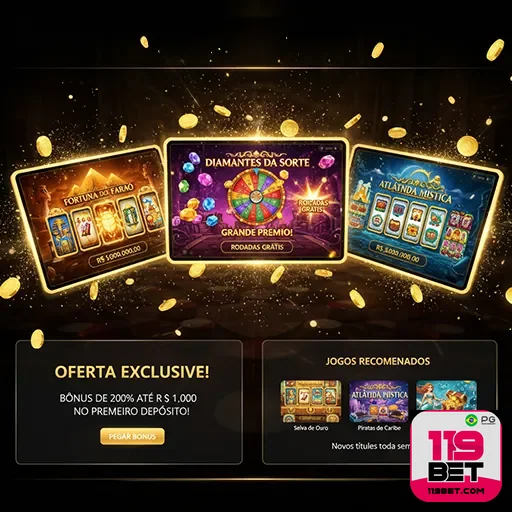 Imagem de bônus de boas-vindas em cassino online na 119bet
