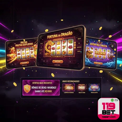 Imagem do site 119bet com destaque para apostas esportivas e opções de casino online.